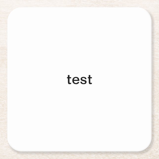 test square paper coaster (Front)
