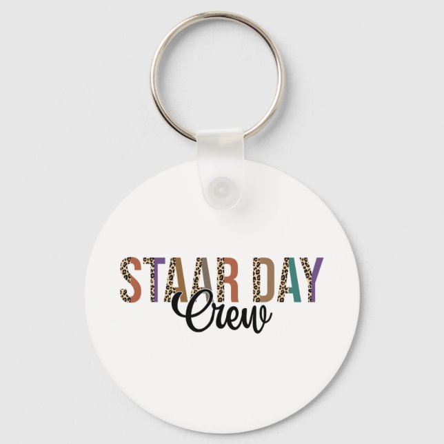 Test Staar Day Crew Mode On Teacher Testing Ideas  Keychain (Front)