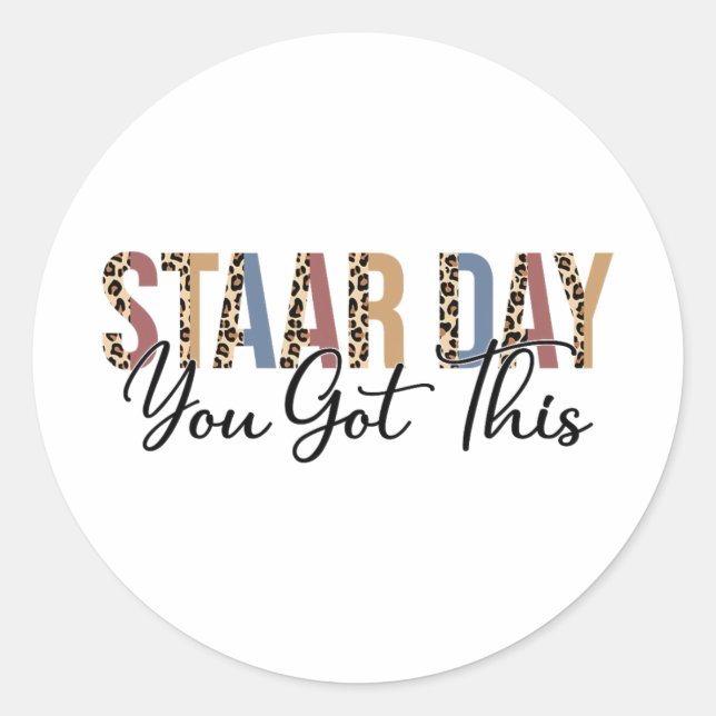 Test Staar Day Mode On Teacher Testing Ideas Schoo Classic Round Sticker (Front)
