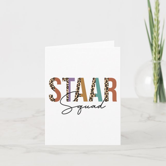 Test Staar Day Squad Mode On Teacher Testing Ideas Card (Front)