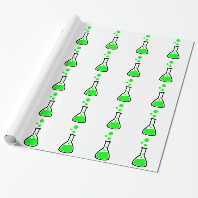 Test tube bubbles wrapping paper (Unrolled)