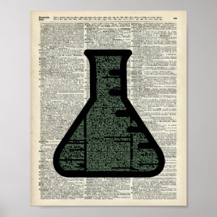 Test Tube Dictionary Art Poster