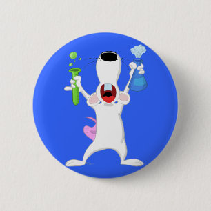 Test Tube Lab Rat Button