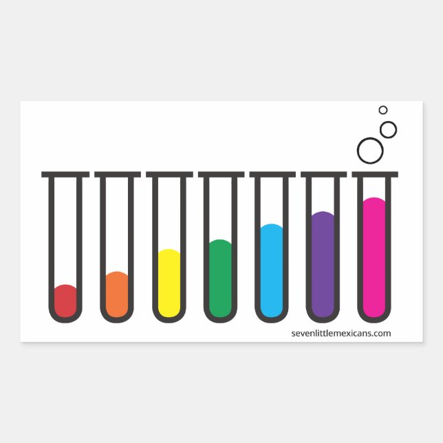 Test Tubes Pride Flag - - Makin' Babies w/ Science Sticker (Front)
