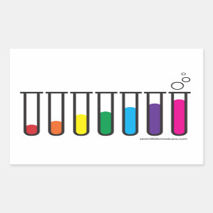 Test Tubes Pride Flag - - Makin' Babies w/ Science Sticker