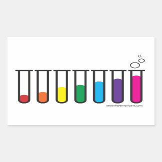 Test Tubes Pride Flag - - Makin' Babies w/ Science Sticker