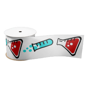 "Test Tubes" Satin Ribbon