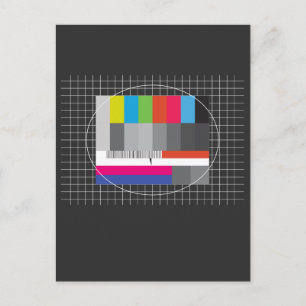 Test TV 90's Party 80's Outfit Retro Costume Postcard