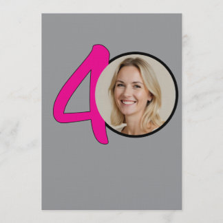 test voor foto changes 40th birthday invitation