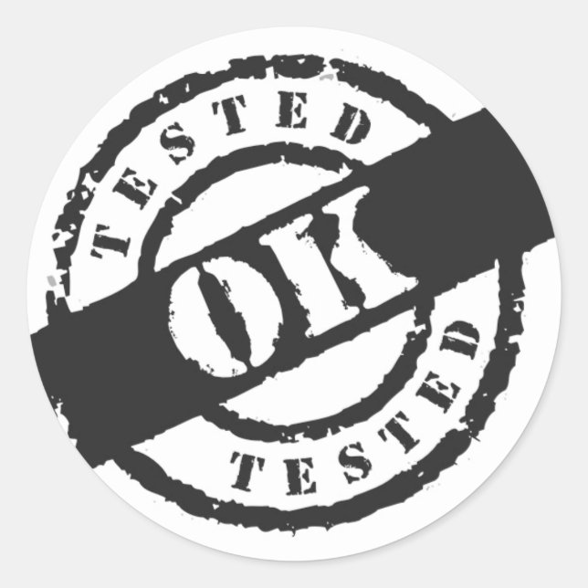Tested Ok Classic Round Sticker (Front)