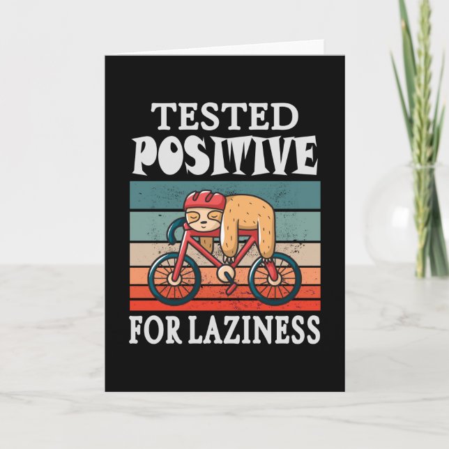 Tested positive for laziness Sloth on Bicycle Card (Front)