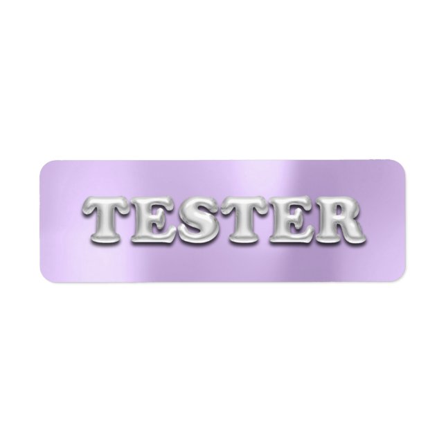 Tester 3D gris argenté violet Contanteurs d'échant (Devant)
