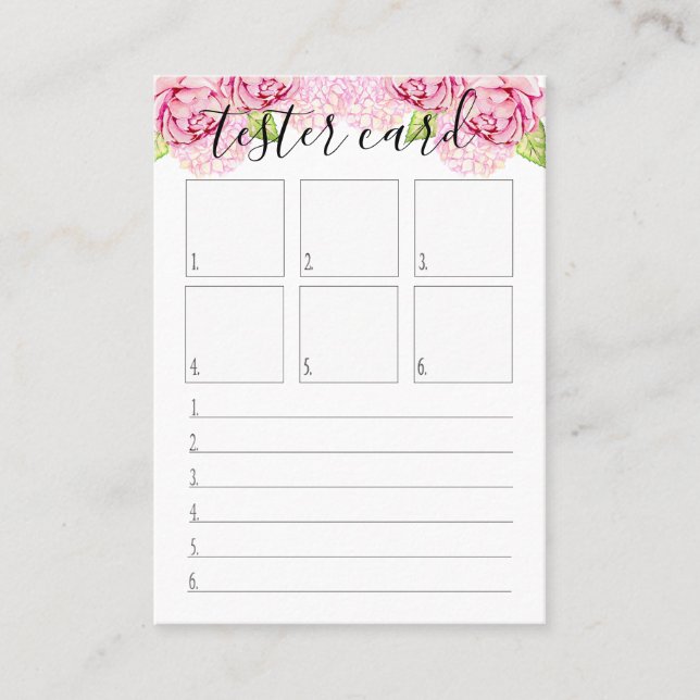 Tester Card - Lipstick Swatch Card - Many Sizes! (Front)