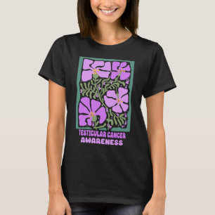 Testicular Cancer Awareness Boho Orchid Flower T-Shirt