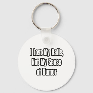 Testicular Cancer Humour Keychain