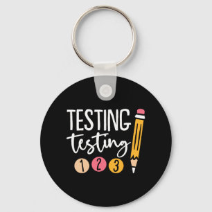 Testing 123 Cute Test Day 3 Keychain