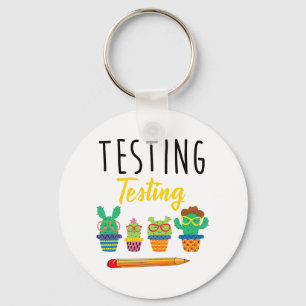 Testing Cute Cactus State Test Day Students Teache Keychain