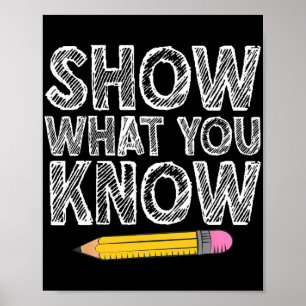 Testing Day Art For Men Women Teacher Testing Test Poster
