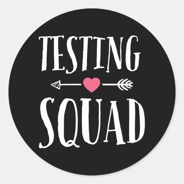 Testing Squad Costume Test Day Graduation Student  Classic Round Sticker (Front)