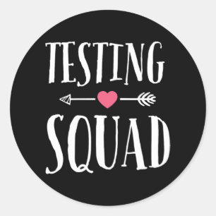 Testing Squad Costume Test Day Graduation Student Classic Round Sticker