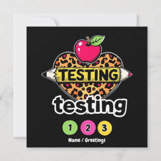 Testing Testing 123 Guide to Successful Test Day Invitation