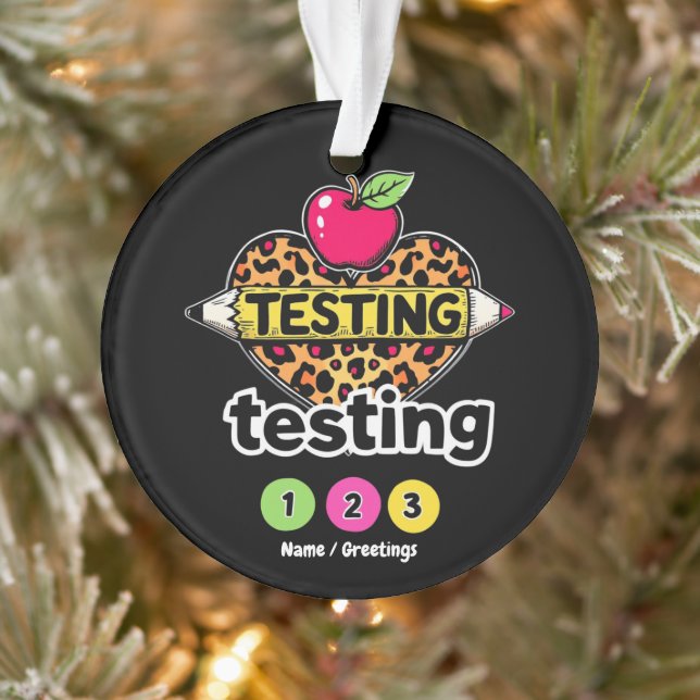 Testing Testing 123 Guide to Successful Test Day Ornament (Tree)