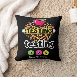 Testing Testing 123 Guide to Successful Test Day Throw Pillow