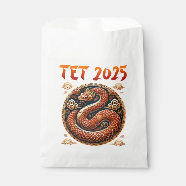 Tet 2025 Year of the Snake Vietnamese New Year Favour Bag (Front)