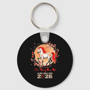 Tet 2026 Vietnamese Year Horse Zodiac Lunar Chines Keychain
