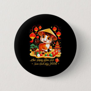Tet Binh Ngo 2026 Vietnamese New Year Chuc Mung Na 2 Inch Round Button