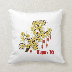Tet Hoa Mai Throw Pillow