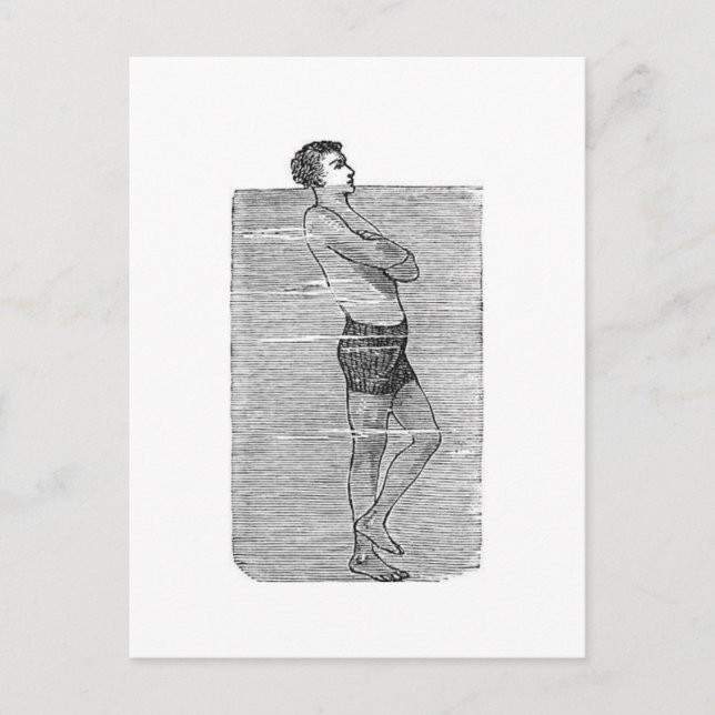 Tête au-dessus de la carte postale de l'eau (Devant)