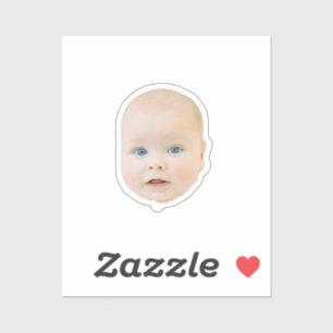 Tête de bébé autocollant photo pour 1er anniversai