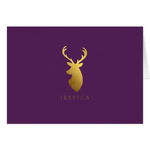 Tête de cerf Faux Gold personnalisée