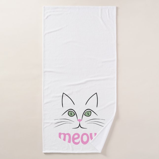Tête de chat (Serviette de bain)