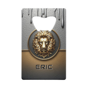 Tête de Lion Doré avec Métal qui Coule 🦁