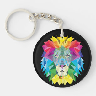 Tête de lion géométrique