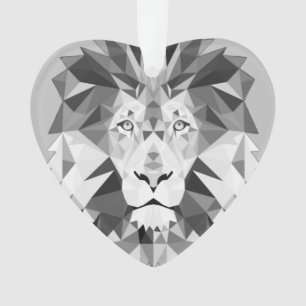 Tête de lion géométrique cool