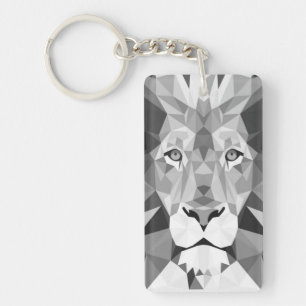 Tête de lion géométrique cool