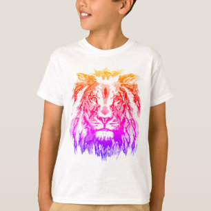 Tête de lion vintage - T-shirt face de lion rétro