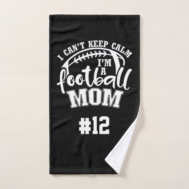 Tête de maman de football - Je ne peux pas garder  (Serviette à main)