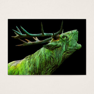 Tête de renne de mâle - vert, dos noir