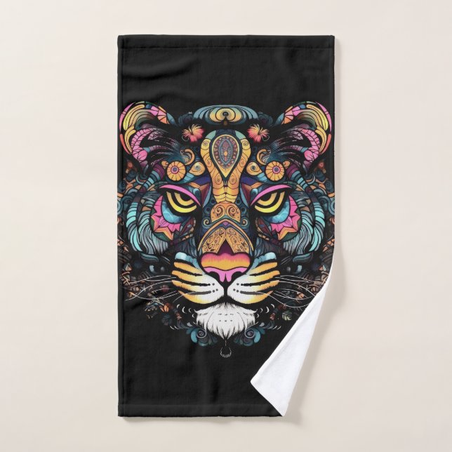 Tête de tigre  (Serviette à main)