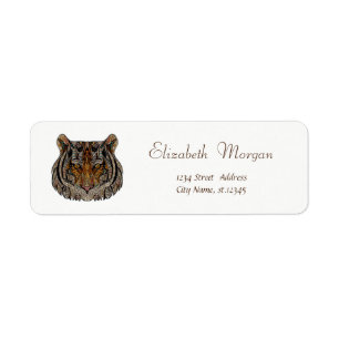 Tête de tigre simple, blanche