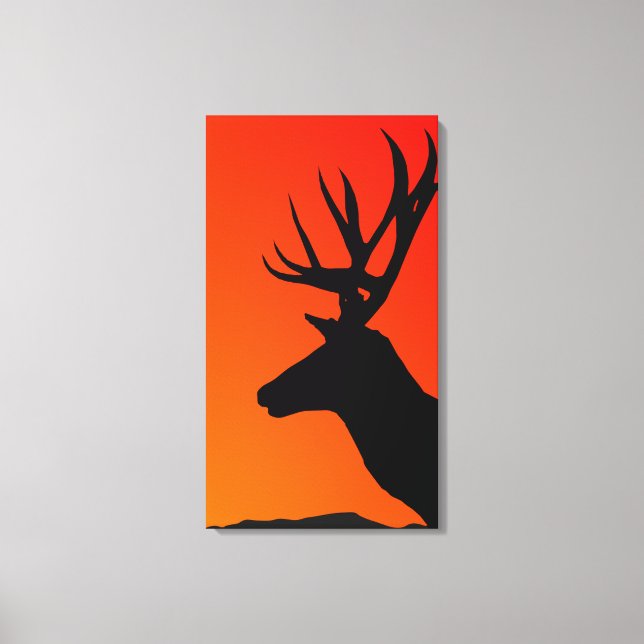 Tête d'élan abstraite enveloppée sur toile imprimé (Recto)