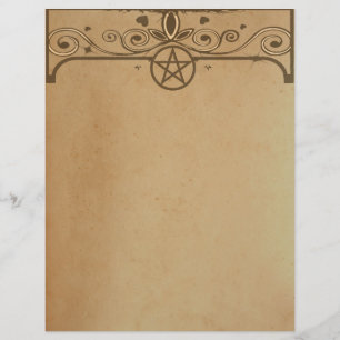 TÊTE EN PAPIER TAILLÉ Pentacle En-Tête Enchantée