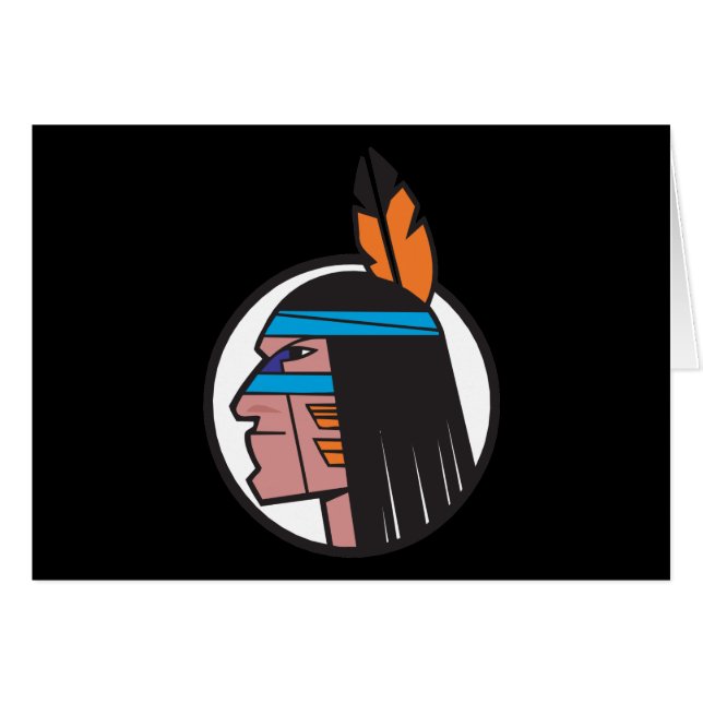 Tête indienne de guerrier (Devant horizontal)