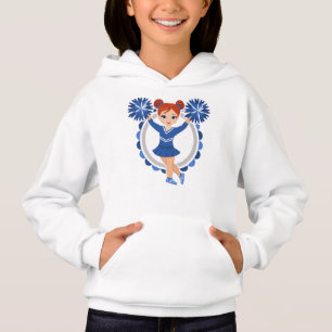 Tête rouge Pom-pom girl bleue - Cute Cheer