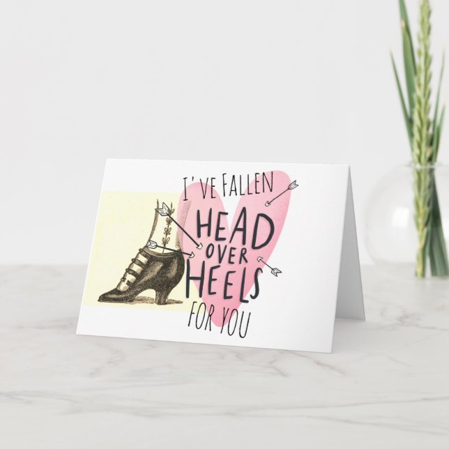 Tête sur talons pour vous Carte Saint Valentin (Devant)