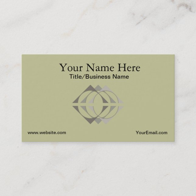 Têtes de gris Logo Modèle de carte de visite (Devant)